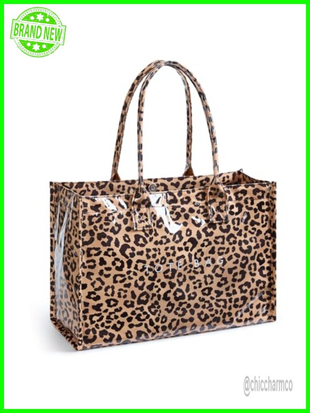 PVC Tote Bag Large Women's Handbag Top Handle Waterproof Foldable